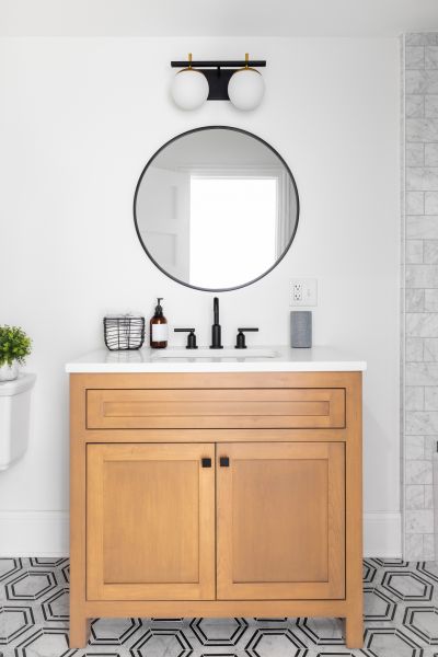 Custom Vanity Installation in Red Oak